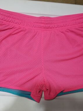 Academy Girl's XL (Size 16) Pink and Teal Mesh Shorts